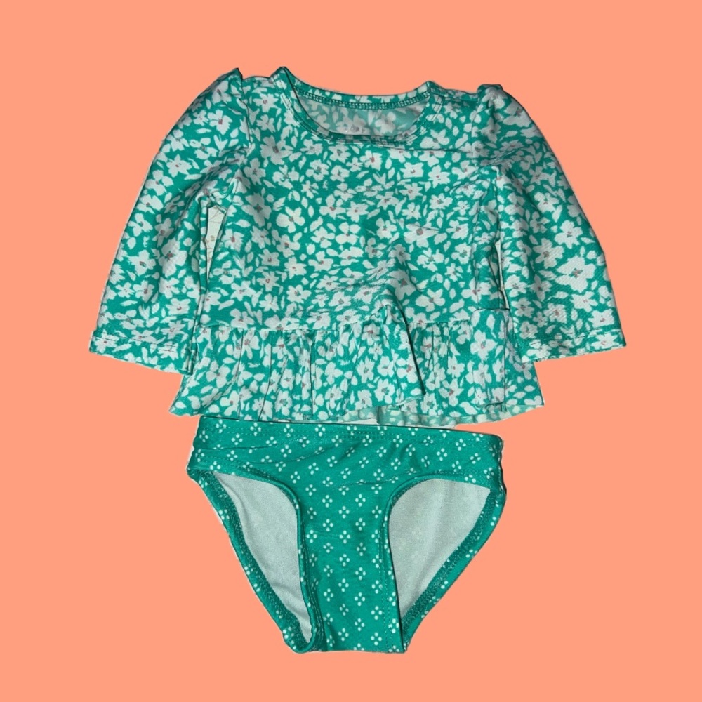 Cat & Jack 2 piece swimsuit 0-3 months